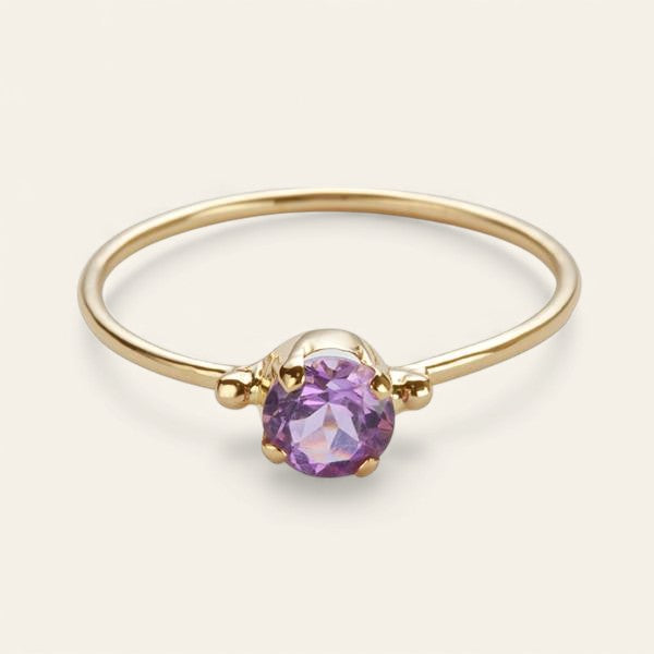 The Birthstone Ring in 9kt Yellow Gold 9kt Yellow Gold Lab-Grown White Diamonds L