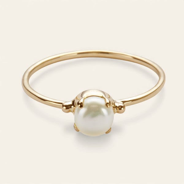 The Birthstone Ring in 9kt Yellow Gold 9kt Yellow Gold Lab-Grown White Diamonds L