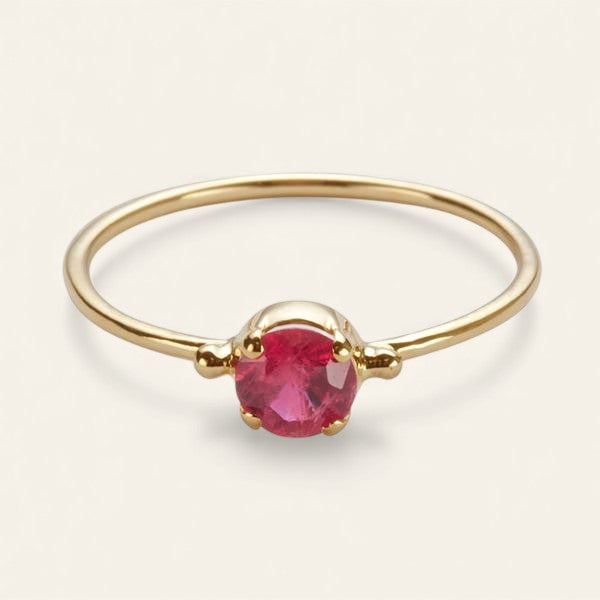 The Birthstone Ring in 9kt Yellow Gold 9kt Yellow Gold Lab-Grown White Diamonds L