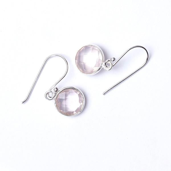 The Faceted Drop Earrings in Silver