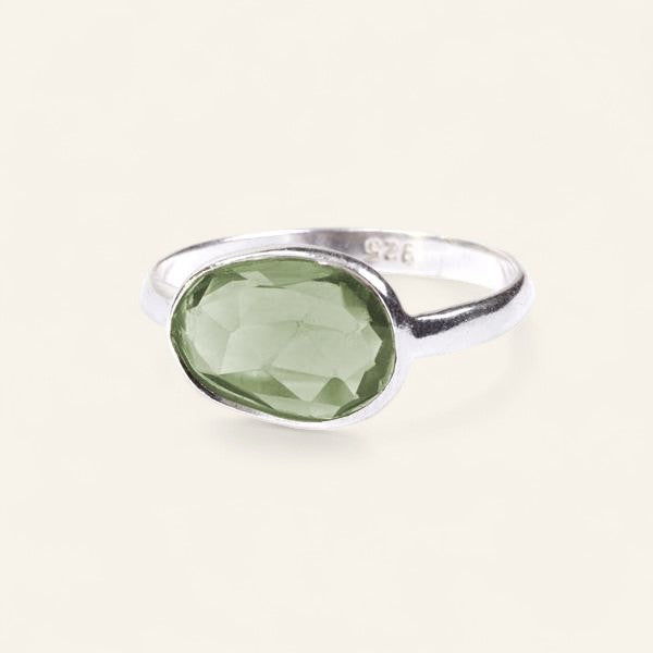 The Polki Gemstone Ring in Silver