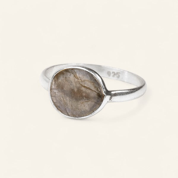 The Polki Gemstone Ring in Silver