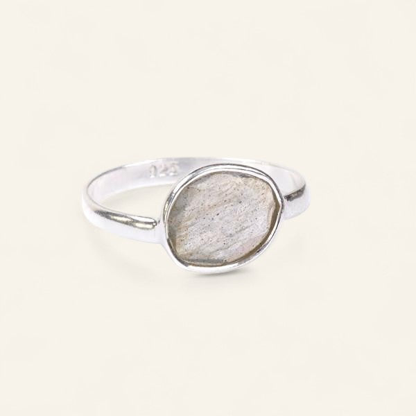The Polki Gemstone Ring in Silver