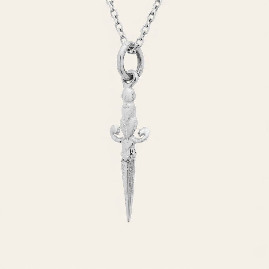 The Dagger Necklace in Silver