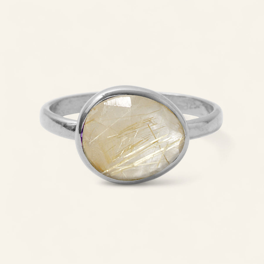 The Polki Gemstone Ring in Silver