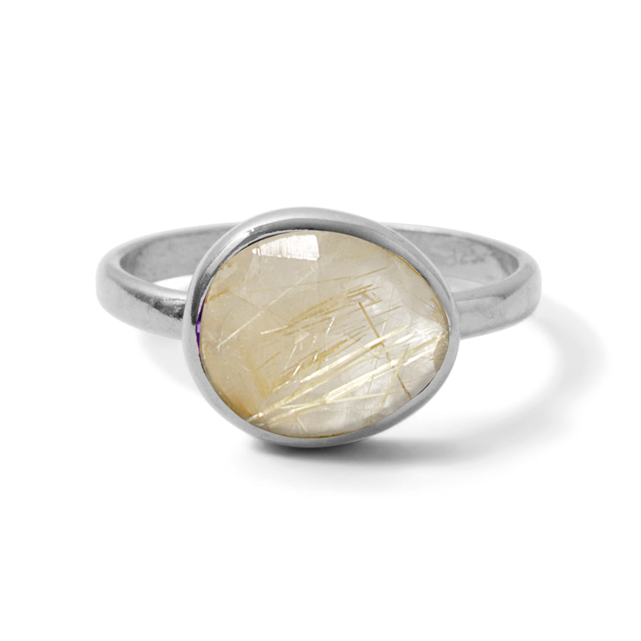 The Polki Gemstone Ring in Silver