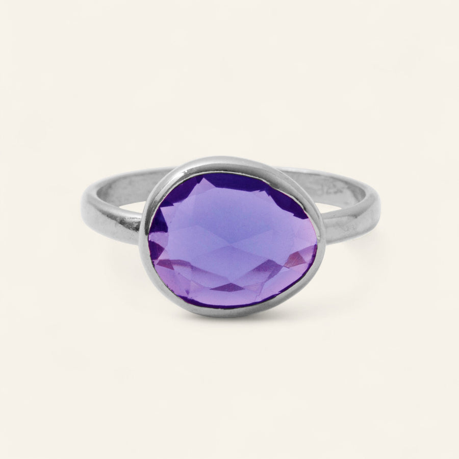 The Polki Gemstone Ring in Silver
