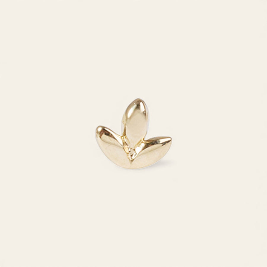 The Tri Leaf Stud in 9kt Gold