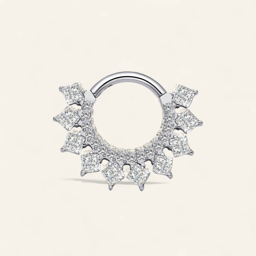 Titanium Lotus Leaf Hinged Segment  Ring 1.2mmx8mm