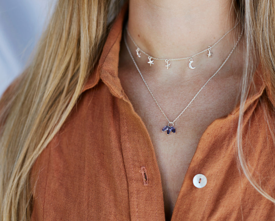 The Starry Night Necklace in Silver