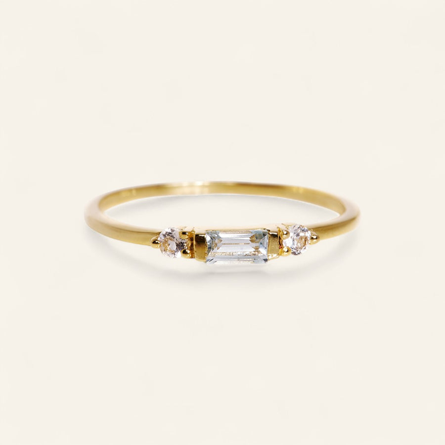 The 3 Stone Baguette Stacker Ring