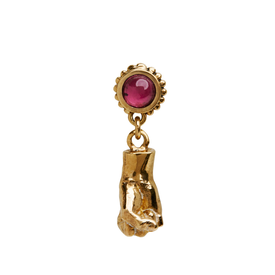 The Tourmaline Hand Earring