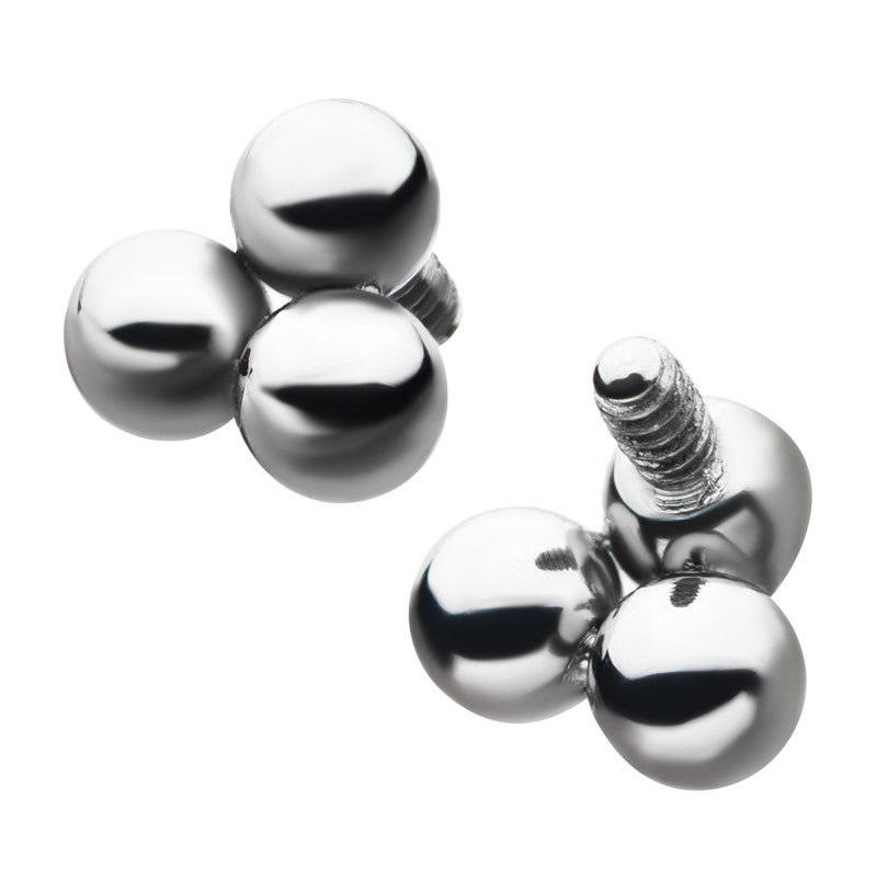 The Titanium Tri Bead Stud Top