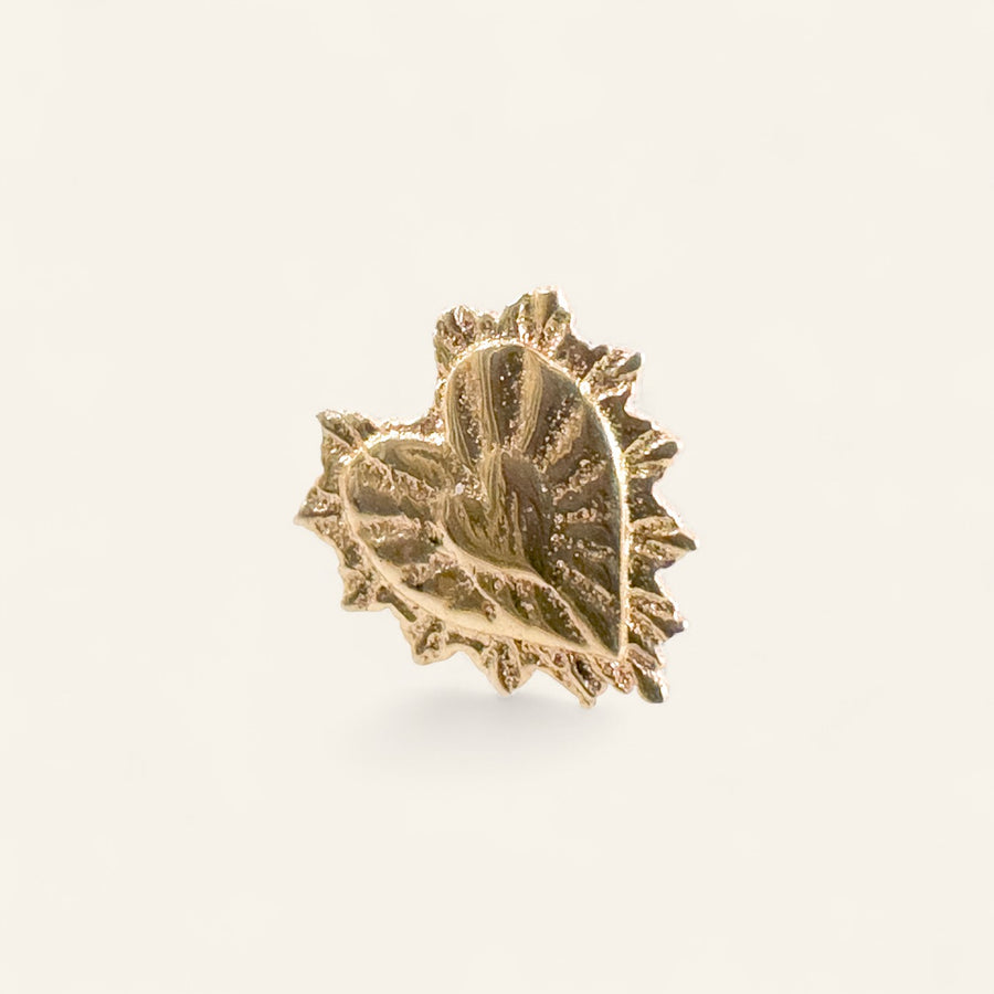 The 14kt Gold Heart Burst Stud Top