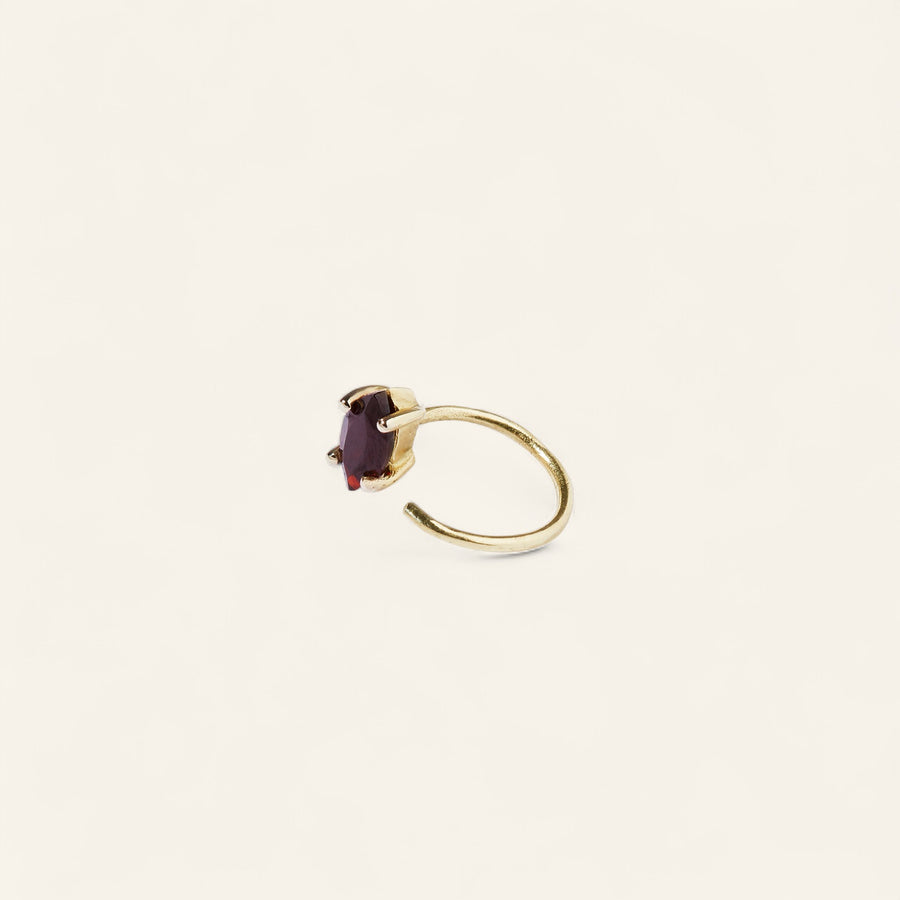 Gold Marquise Stone Loop