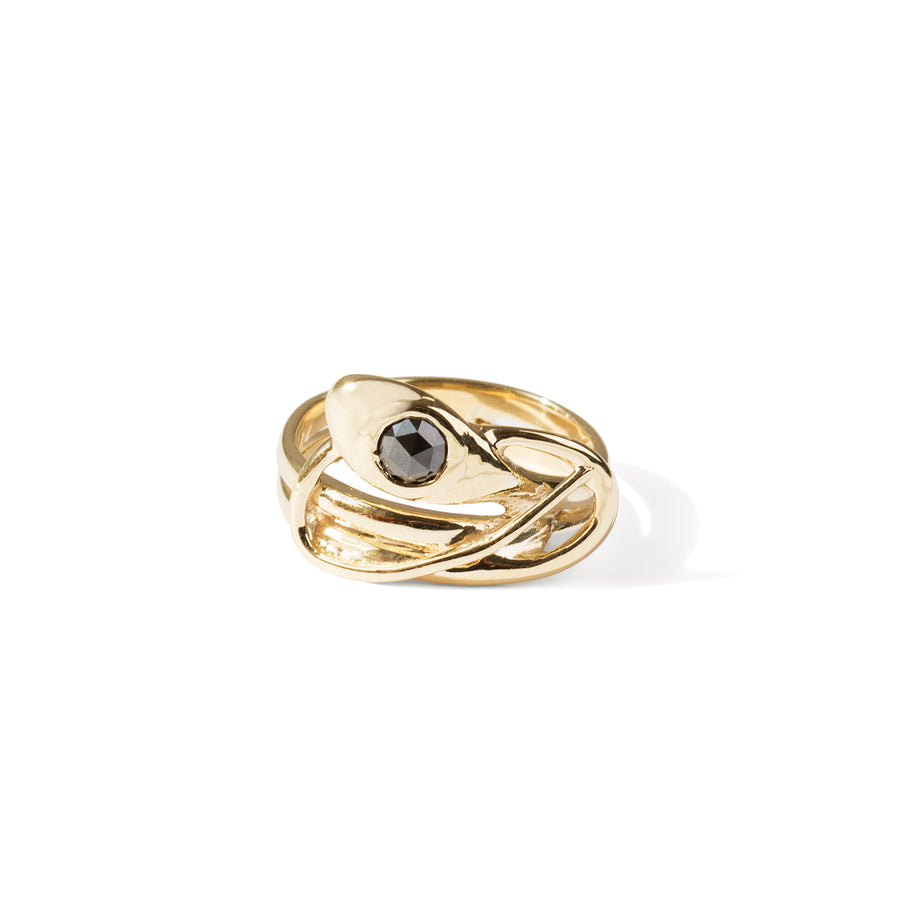 The Black Diamond Snake Ring-Ring-Black Betty Design