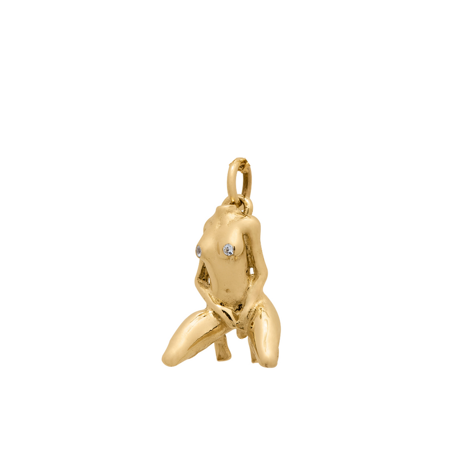 The Aphrodite Pendant in 9kt Gold with White Diamonds