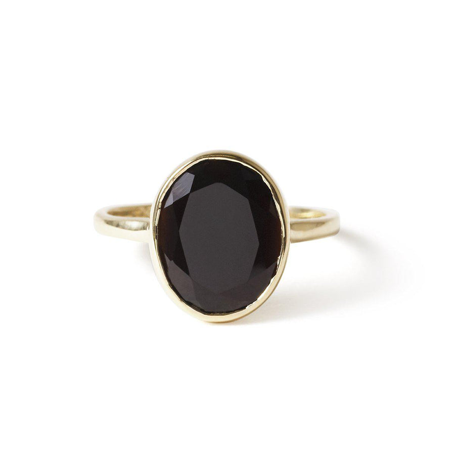 The Faceted Oval Gemstone Ring-Ring-Black Betty Design