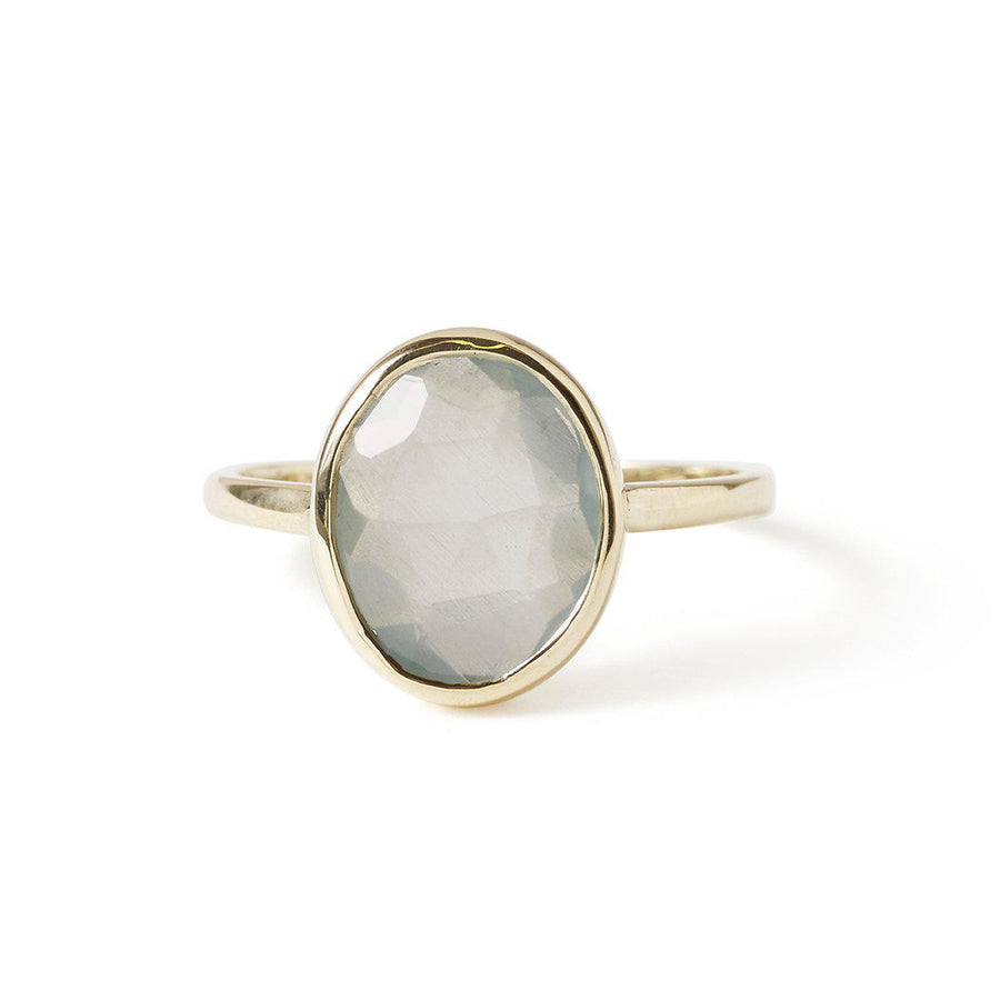 The Faceted Oval Gemstone Ring-Ring-Black Betty Design
