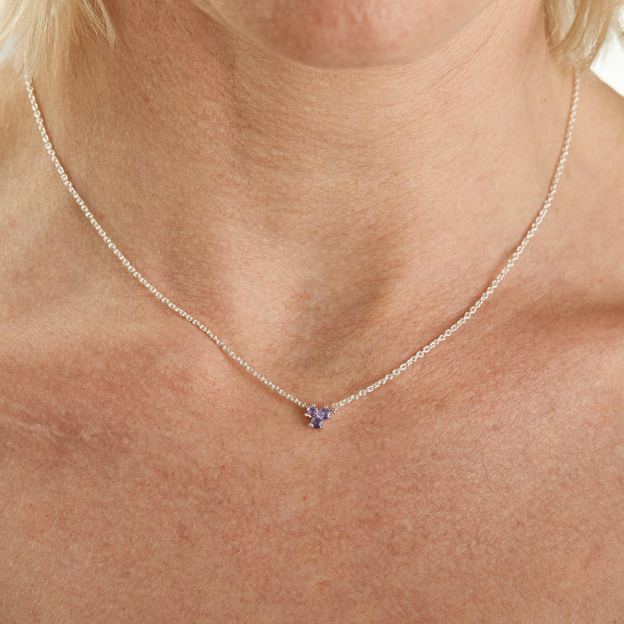 The Trio Tanzanite Necklace in 9kt Gold-Black Betty Jewellery Design, South Africa