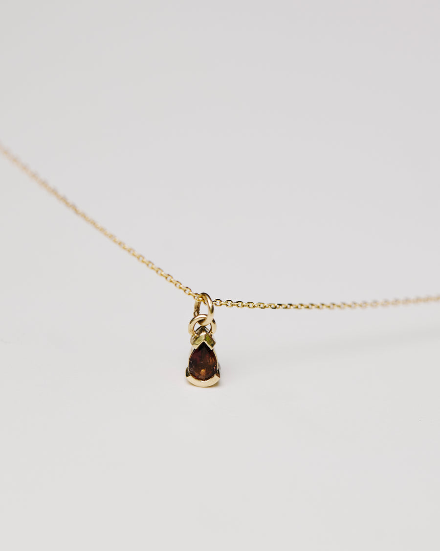 The V-Prong Pear Cut Necklace