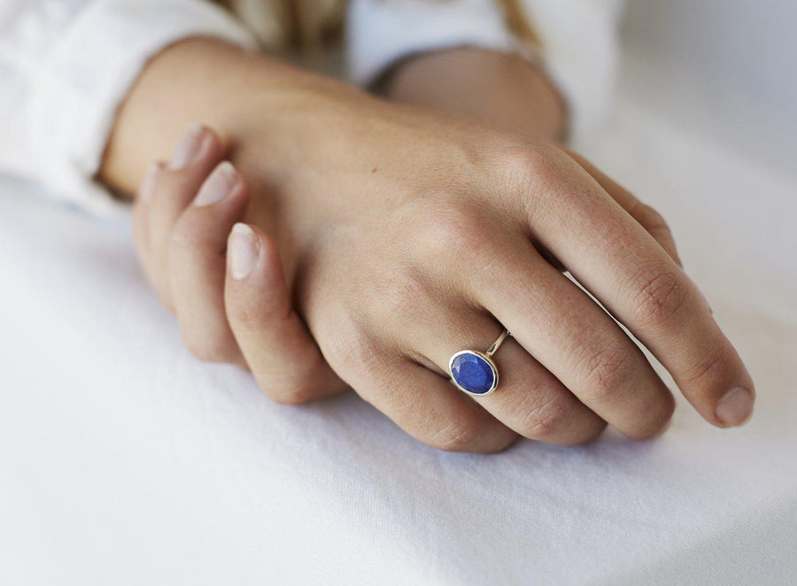 The Faceted Oval Gemstone Ring
