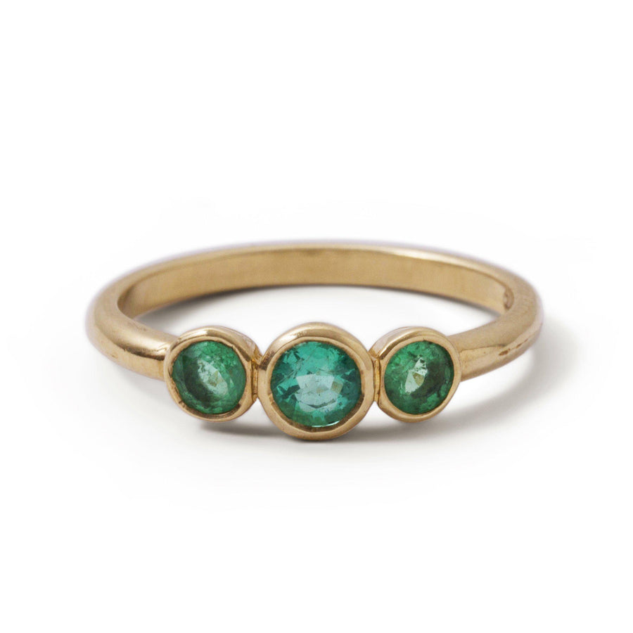 The Trio Emerald Ring-Ring-Black Betty Design