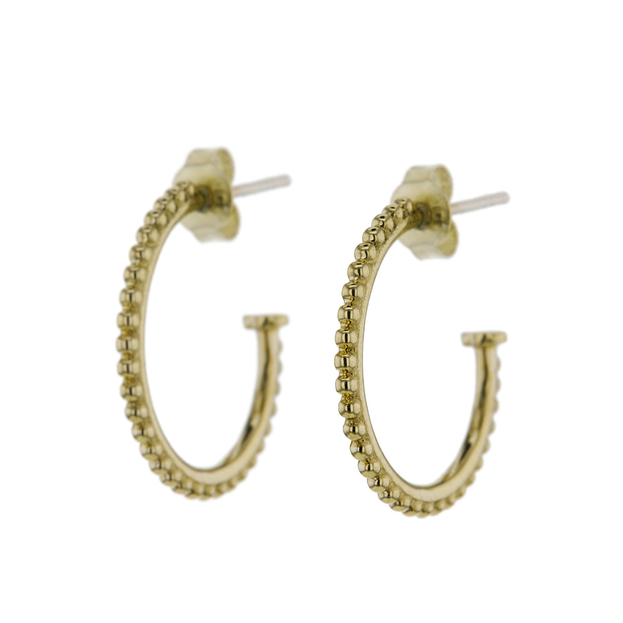 The Balled Open Hoops in Gold