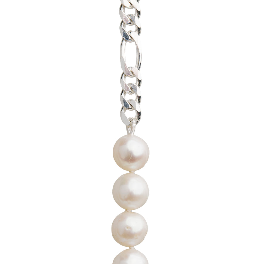 The Perfect Pearl and Chain Necklace in Silver