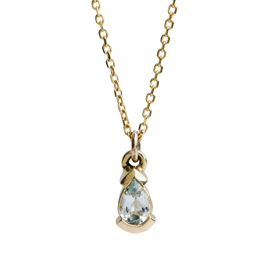 The V-Prong Pear Cut Necklace