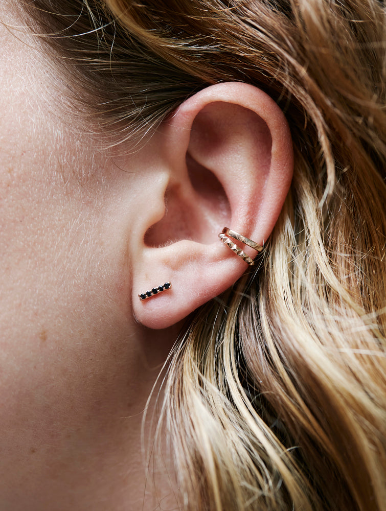 The 9kt Rose Gold Faceted Ear Cuff