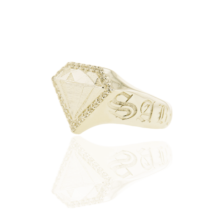The Wabi Sabi Signet Ring in 9kt Yellow Gold