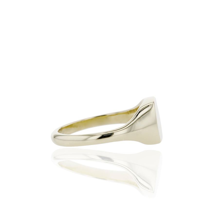 The Petite Cushion Signet Ring in 9kt Gold