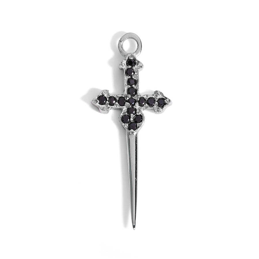 The Stoned Dagger Charm in Silver-Pendant-Black Betty Design