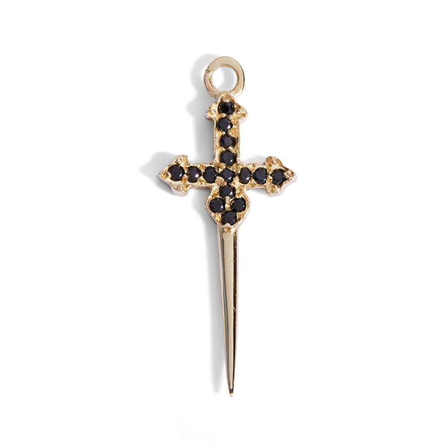 The Stoned Dagger Charm in 9kt Gold-Pendant-Black Betty Design