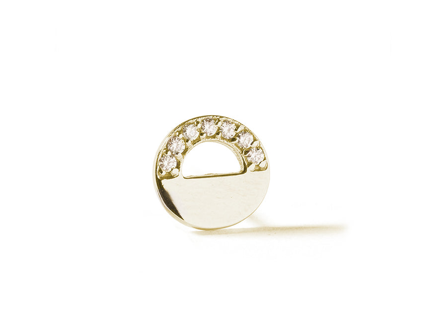 The Eclipse Stud in Diamonds & 9kt Yellow Gold