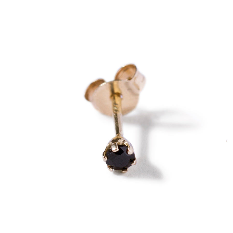 The 9kt Yellow Gold Mini Prong Set Stone Stud-Earrings-Black Betty Design