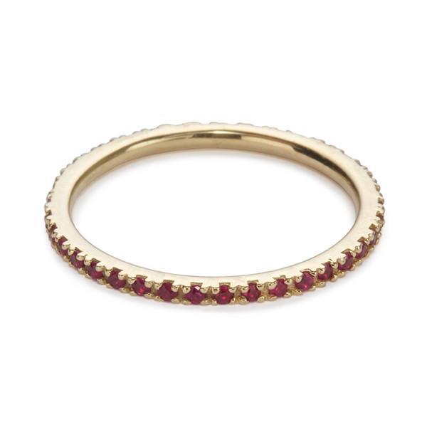 The Ultra Light Eternity Band in Ruby-Ring-Black Betty Design