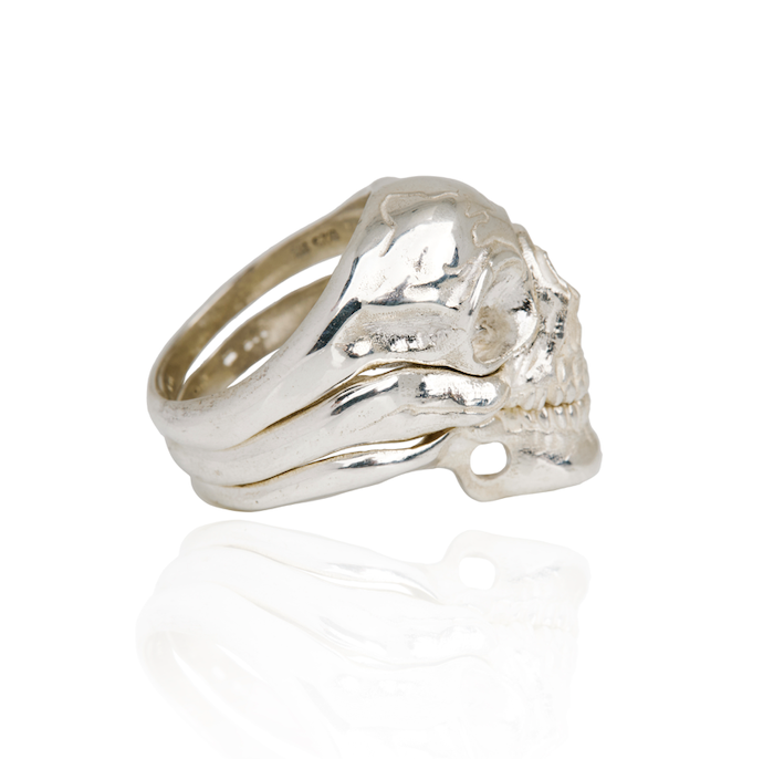 The Stacking Skull Ring in Silver