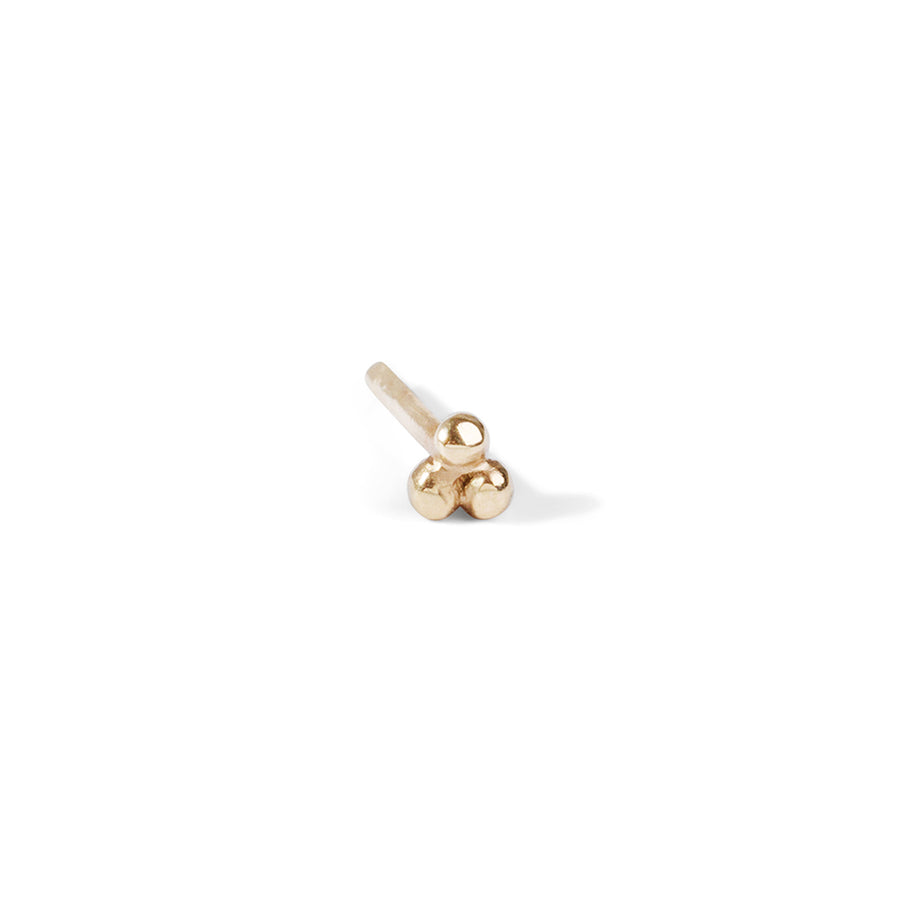 The Tri Balled Stud in 9kt Gold-Earrings-Black Betty Design