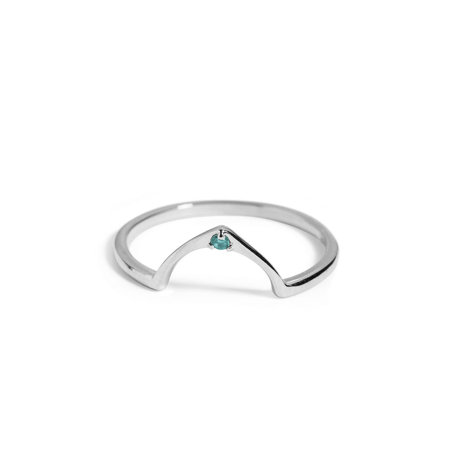 The Wishbone Blue Topaz Ring in Silver-Black Betty Jewellery Design, South Africa