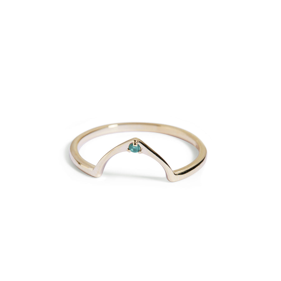 The Wishbone Blue Topaz Ring in Gold-Black Betty Jewellery Design, South Africa
