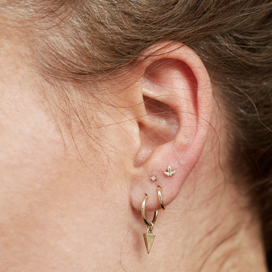The Tri Leaf Stud in 9kt Gold-Earrings-Black Betty Design