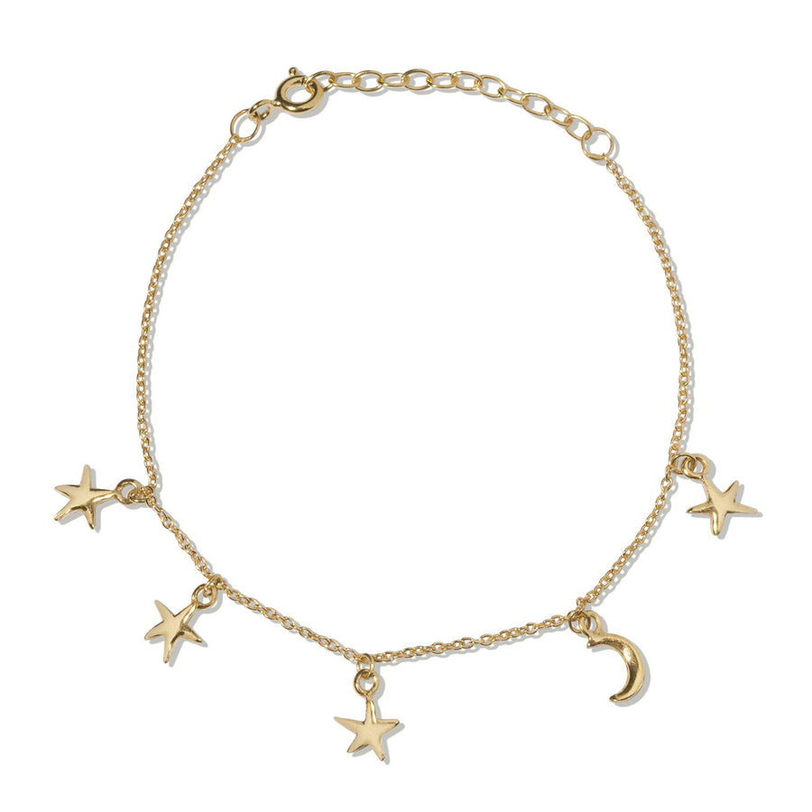 The Starry Night Bracelet - Gold Plated-Bracelet / Bangle-Black Betty Design
