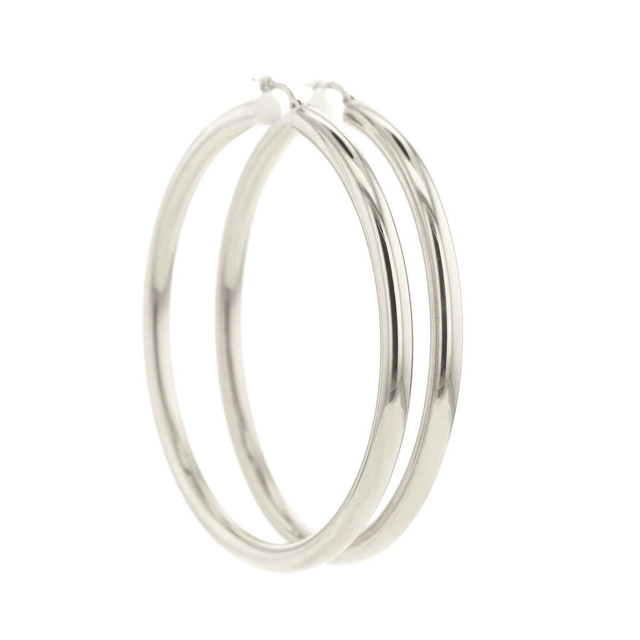 Our Chunky Oversized Silver Hoops - 40mm