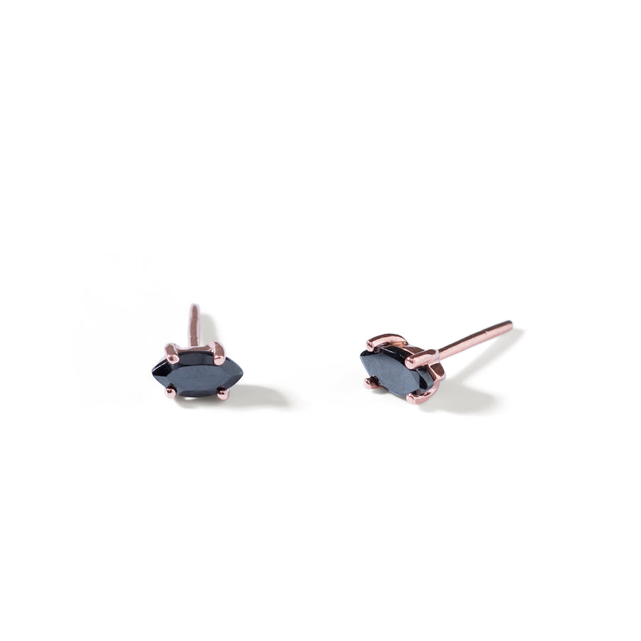 The Marquise Stud in 9KT Rose Gold-Earrings-Black Betty Design