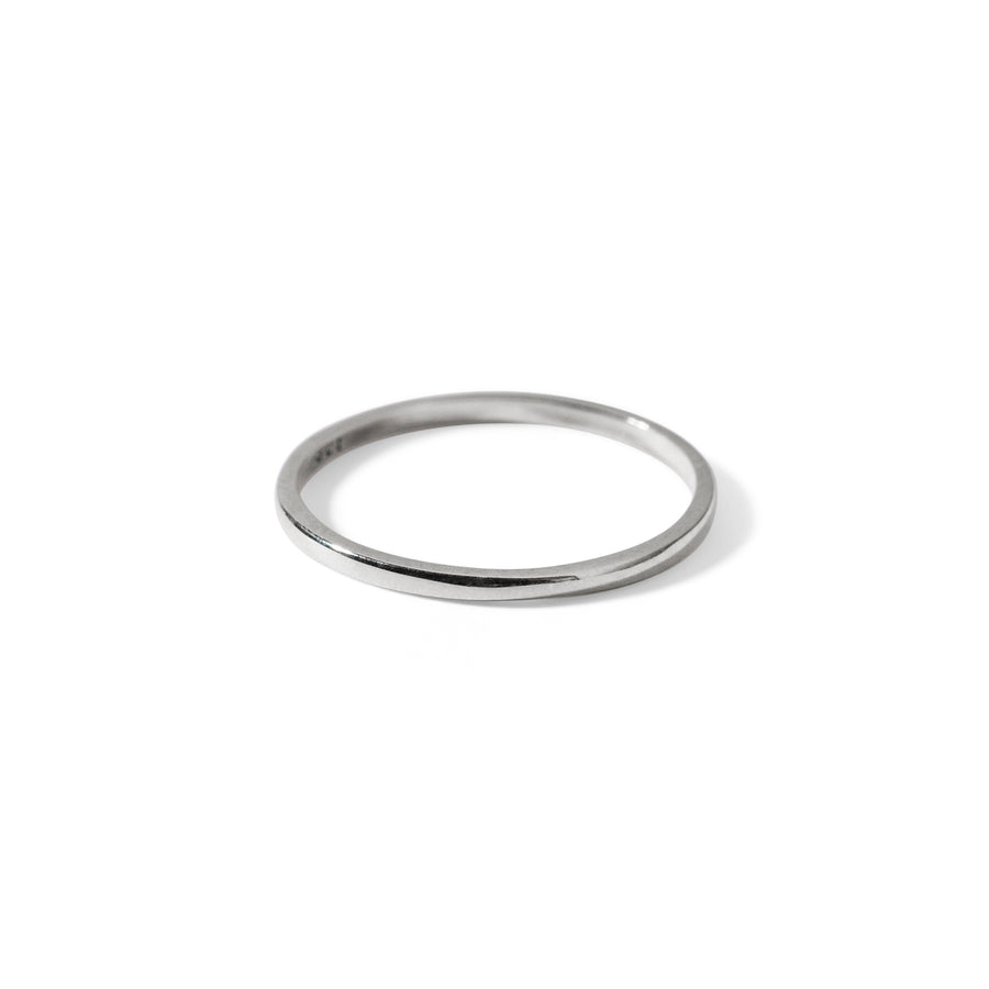 The Simple Stacking Band in White Gold-Ring-Black Betty Design