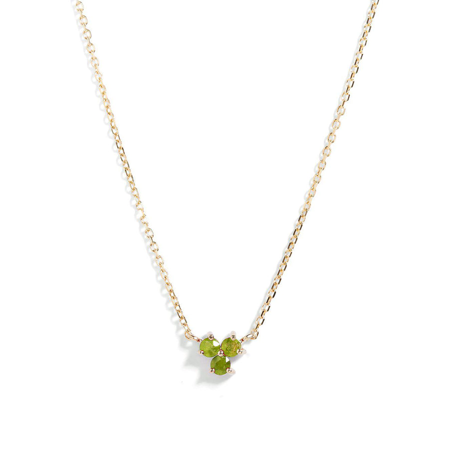 The Trio Peridot Necklace in 9kt Gold-Necklace-Black Betty Design