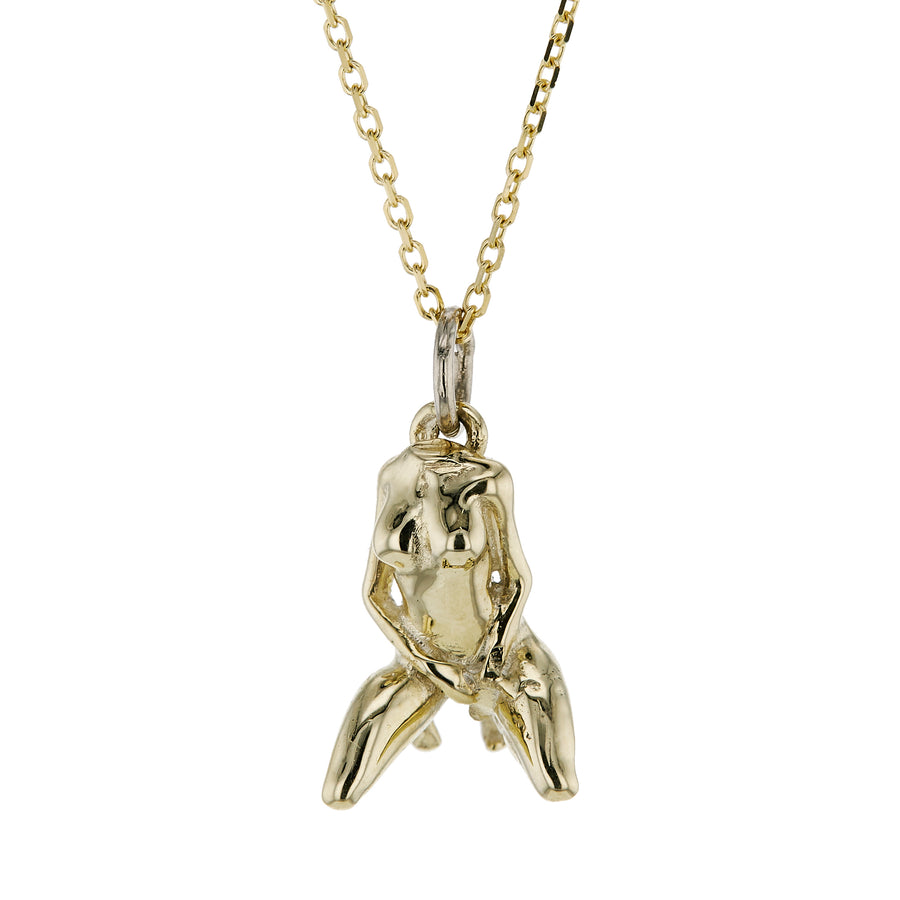 The Aphrodite Pendant in 9kt Gold with White Diamonds