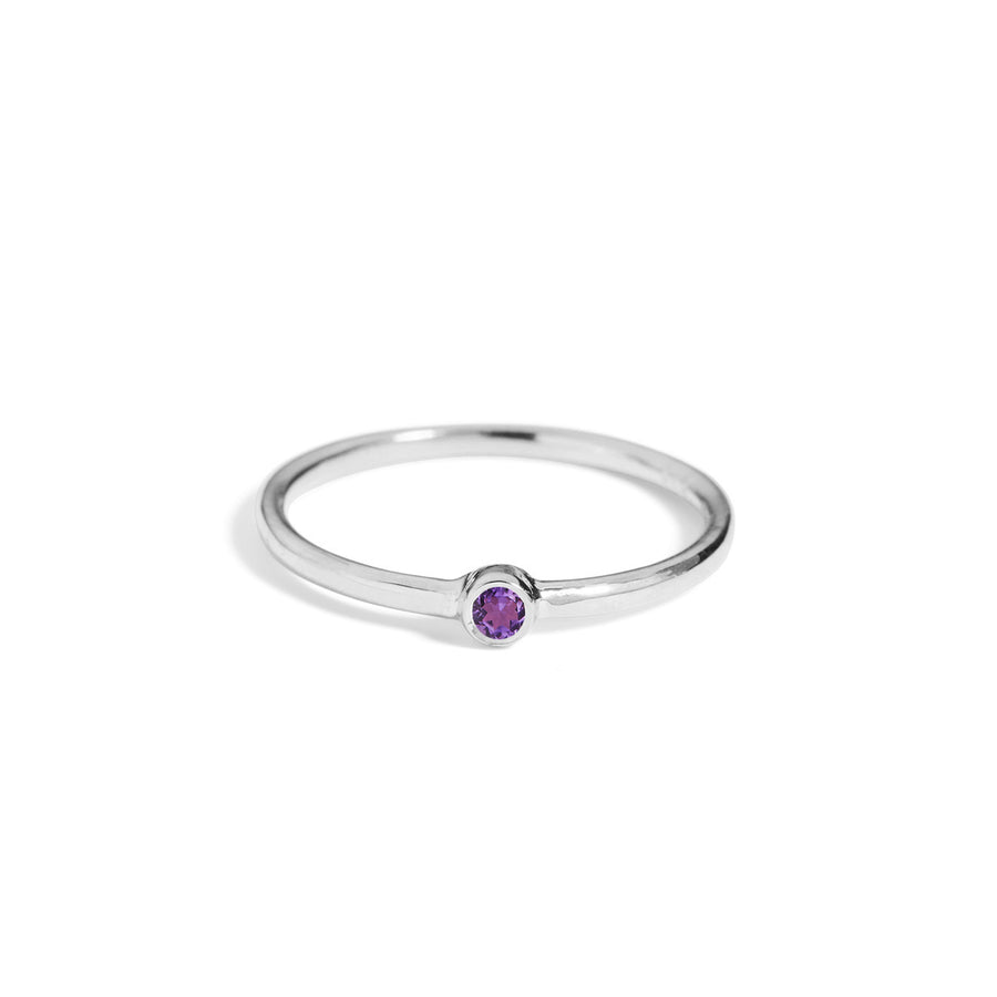 The Mini Amethyst Stacker in Silver-Black Betty Jewellery Design, South Africa
